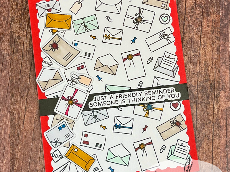 stamp die april card