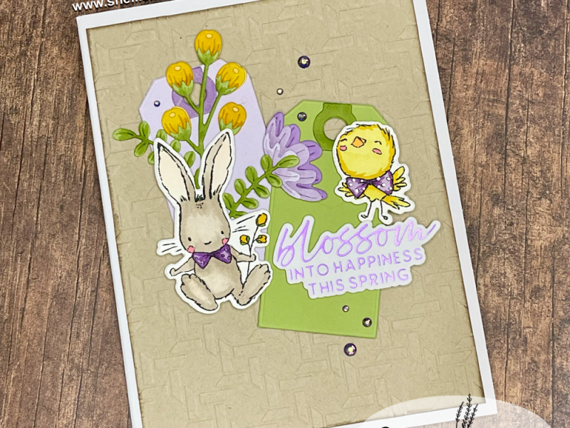 stamp die february card